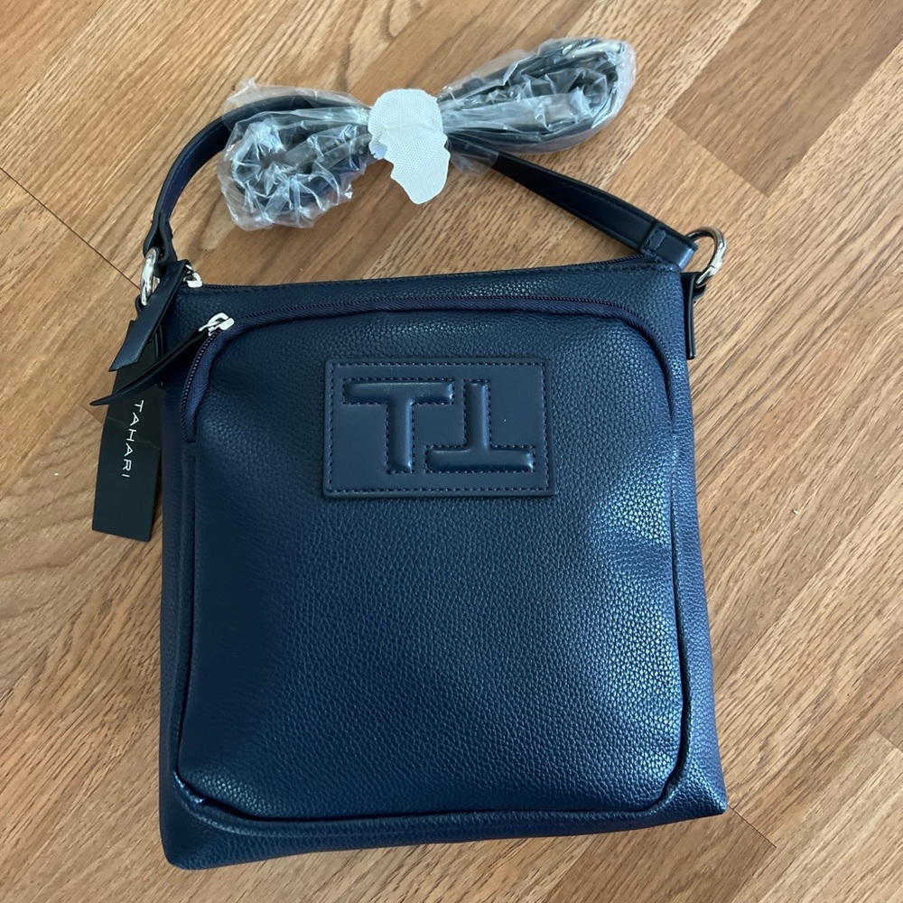 NWT Gorgeous and practical Tahari bag navy blue